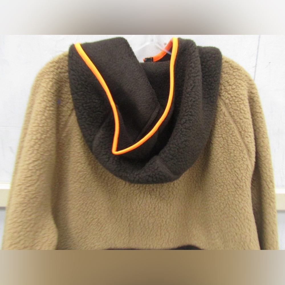 Champion+Todd Snyder Fleece Hoodie Size XL Brown/Orange Half Zip Pullover - Picture 5 of 8